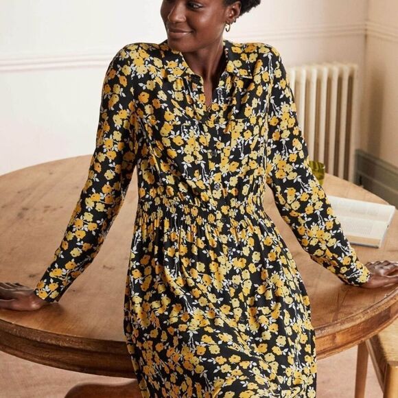 Boden Jessie Floral Shirt Style Maxi Dress Shirtdress - Picture 2 of 6